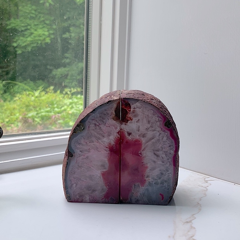 Agate Geode Book Ends